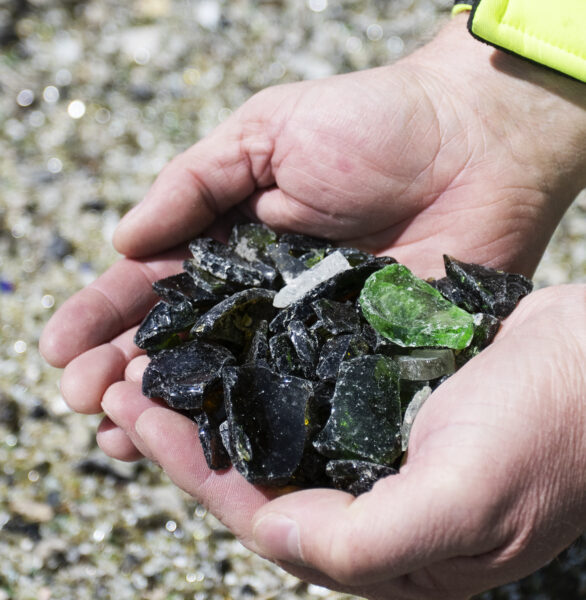 92 tons glas til lokal genanvendelse