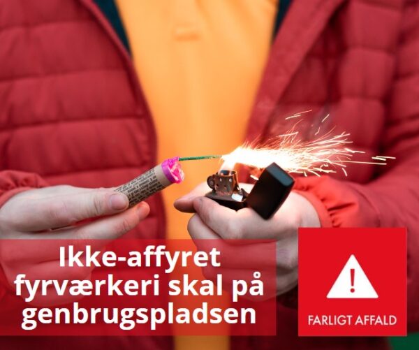 Ikke-affyret krudt skal på genbrugspladsen til farligt affald